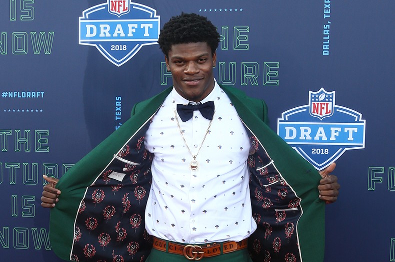 Lamar Jackson at the NFL Draft