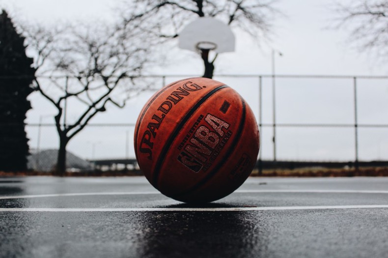 NBA Basketball on outside court