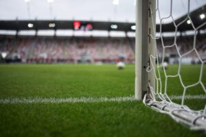 Empty football goal
