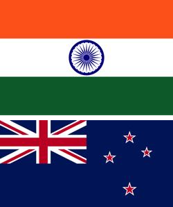 India & New Zealand flags