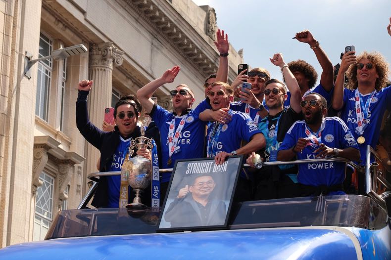 Leicester City celebrates promotion in 2024