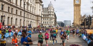 London Marathon with Big Ben in the background