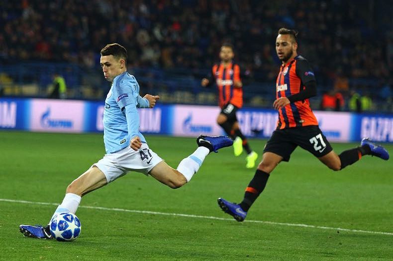 Phil Foden in action