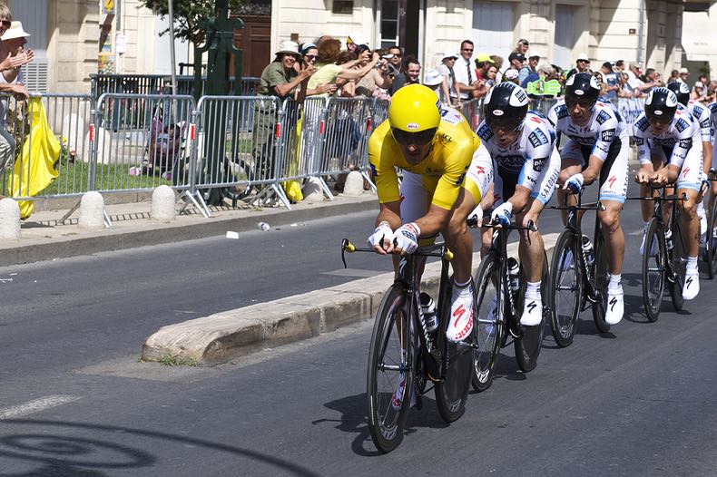 Yellow Jersey leading the way at Tour de France