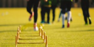 Blurred Footballers Training