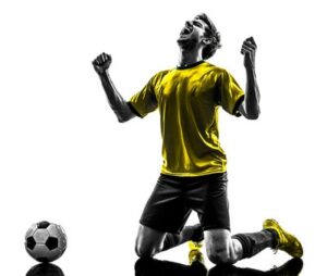 Brazillian Footballer Celebrating