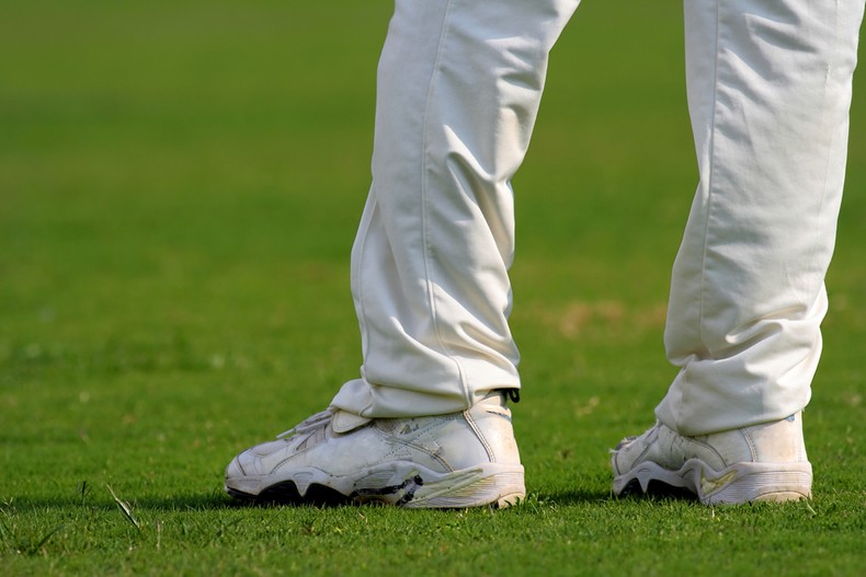 Feet of Cricket Player