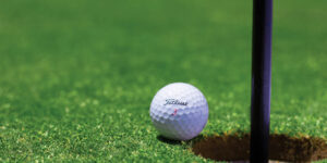 Golf Ball Near Hole