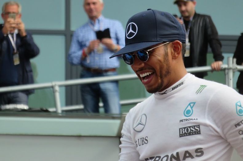Lewis Hamilton at the British GP