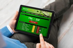 Sports Betting App on Tablet