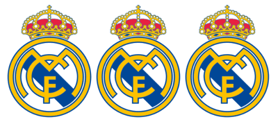 Three Real Madrid Logos in a Row