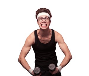 Weak Man With Dumbells