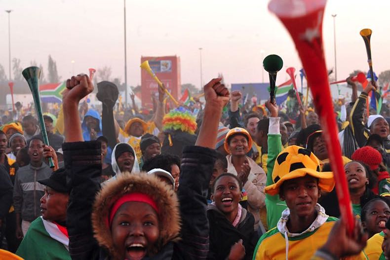 Supporters watching the 2010 FIFA World Cup in South Africa