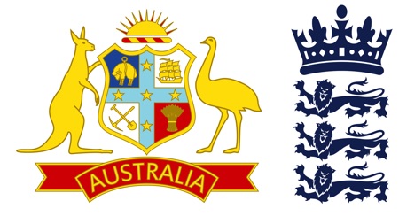 Australia vs England cricket team logos