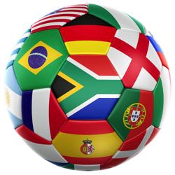Country flags on football
