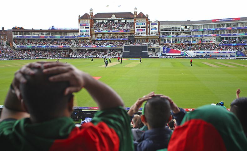 Cricket fans at the Oval