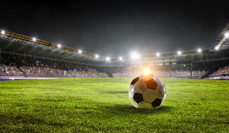 Empty football field