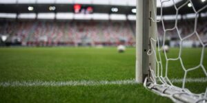 Empty football goal