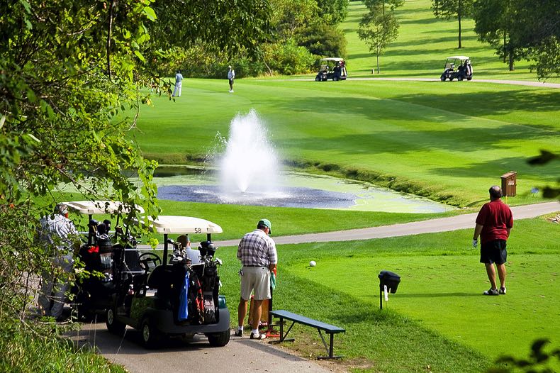 Golf tournament action