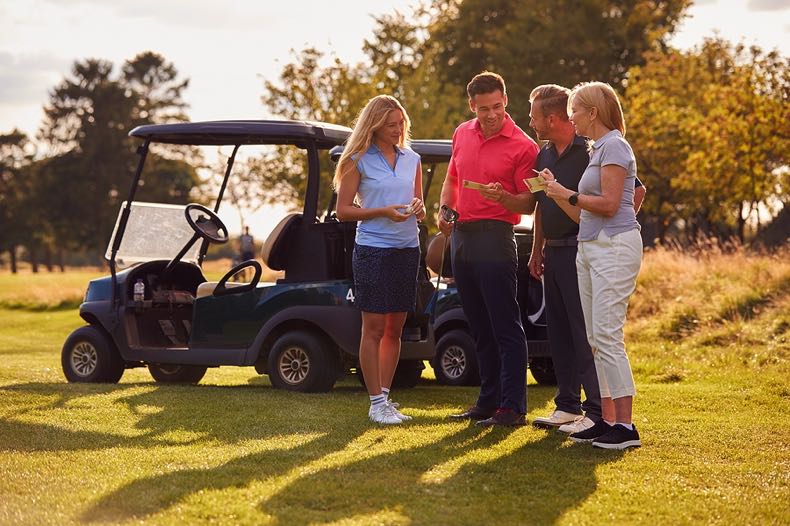 Group of 4 golfers