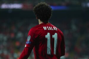 M. Salah on back of jersey