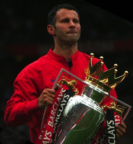 Ryan Giggs holding a trophy