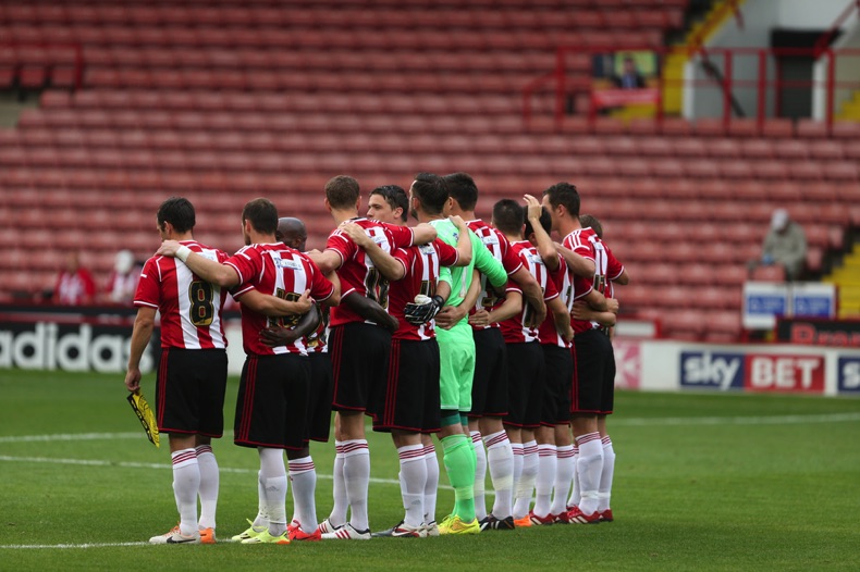 Sheffield United player huddle